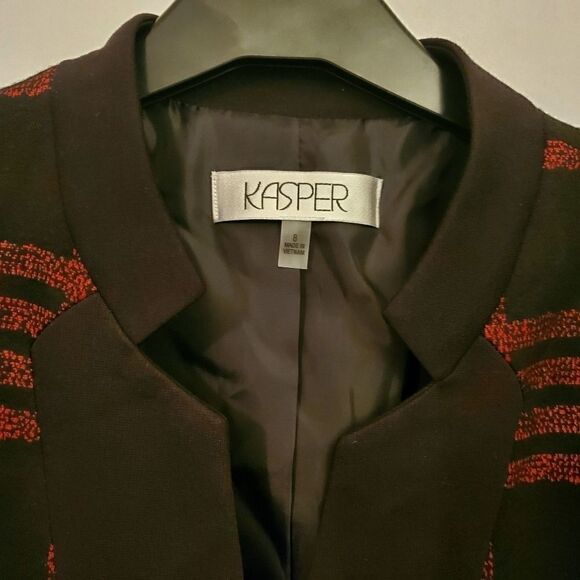 Kasper - 8 -Women's Plaid Notched Collar Blazer - Picture 4 of 5